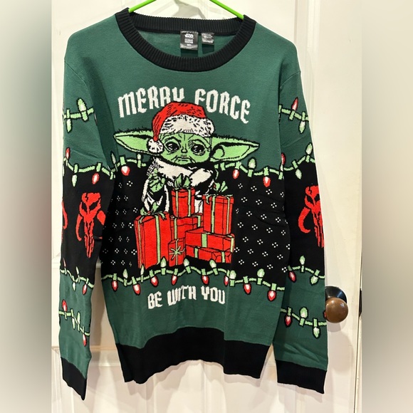 Star Wars Sweaters Star Wars Medium Baby Yoda Christmas Sweater